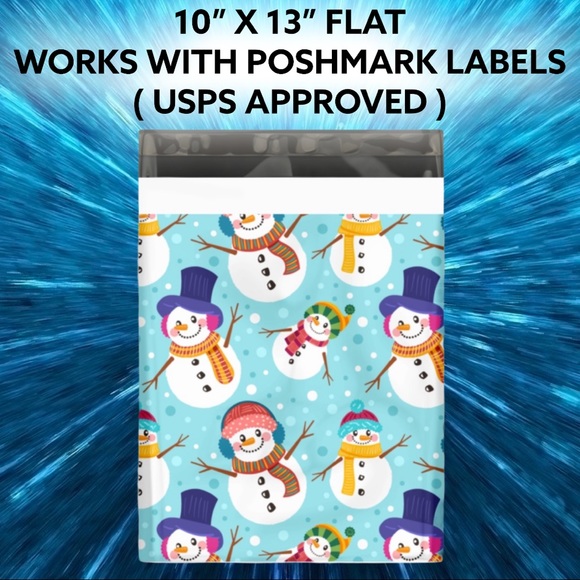 Other - 25 10X13 Snowmen XMAS Poly Mailers PRICE IS FIRM
